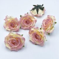 Квітка троянди "Наомі" НД96 10*6см рожево-жовта