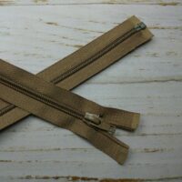 Молния разъемная, витая, Т5, 80см, нейлон, 3782 серо-беж