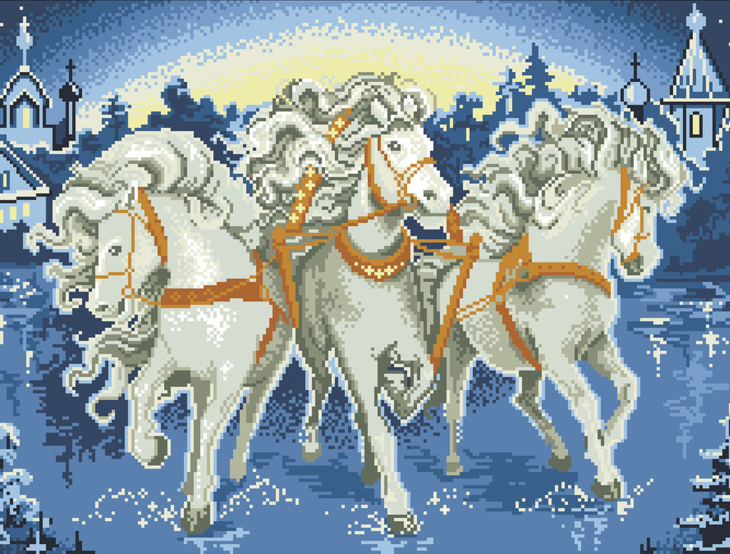 Миледи СЛ-2027 Лихая тройка, схема под бисер