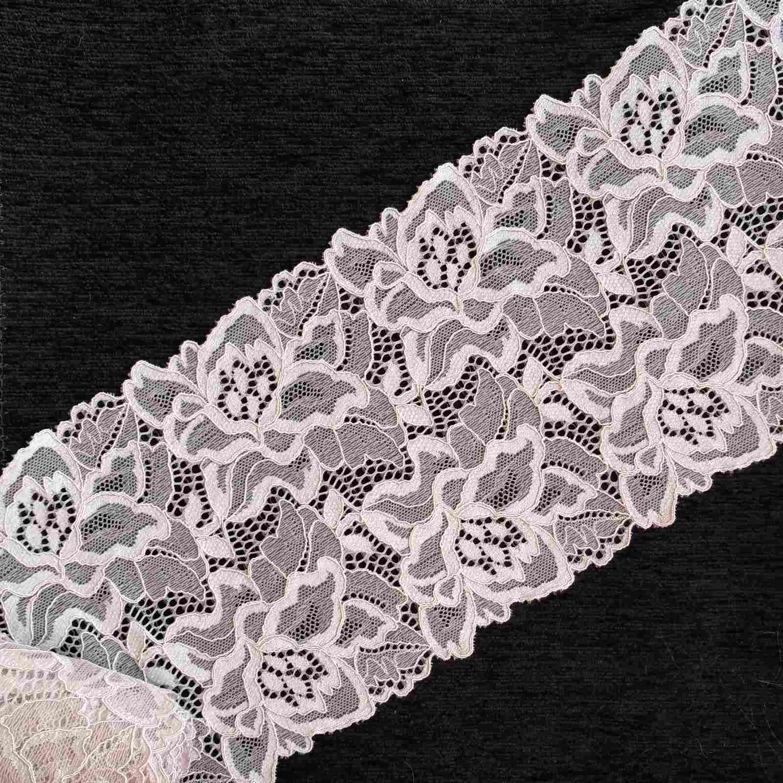 Кружево эластичное 16,5см пыльная роза 9078