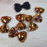 Декор текстильний Бантик, паєтки 6см 185207