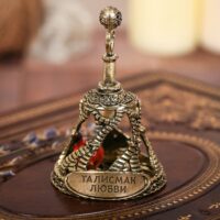 Колокольчик амулет с камнем "Талисман любви" 5,5*9см 839648