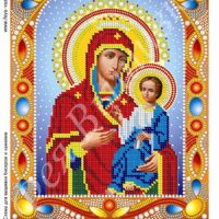 Фея Вышивки БК-16 Б.М. Иверская, схема под бисер со стразами