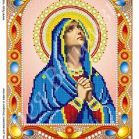 Фея Вышивки БК-7 Б.М. Скорбящая, схема под бисер со стразами