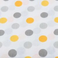 Хлопковая ткань (бязь) 160см №268а Серые и желтые горошки