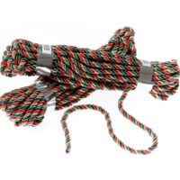 Шнур декоративный 5мм Зеленый с красным