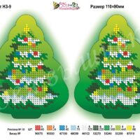 Фея Вышивки НЗЗ9 Елка, схема под бисер