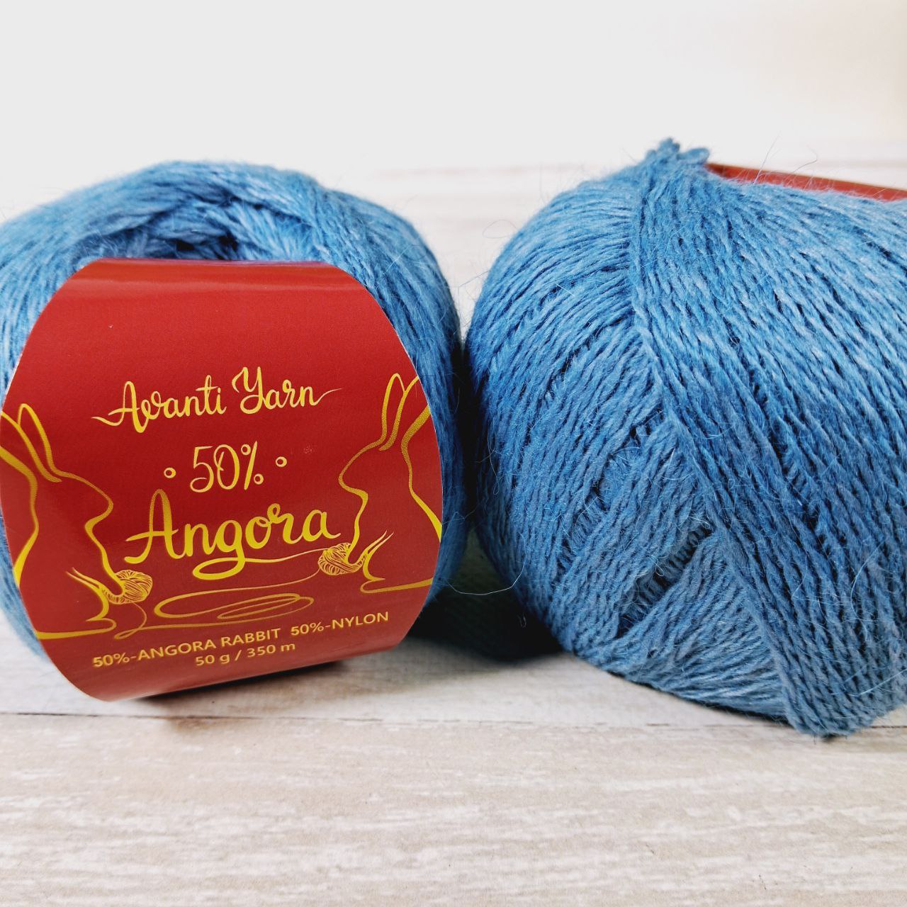 Аванті Ярн Ангора 50% (Avanti Yarn Angora 50) 50г/350м 12 синiй