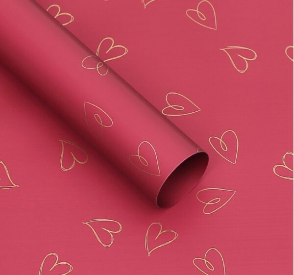 Калька (плівка) для квітів матова SW-119-011 58*58см Cool Heart 011 бордо
