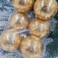 Набір ялинкових куль 8см Ретро Блиск ЗОЛОТО 6шт/уп, 680188