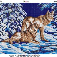 Фея Вышивки ВП-196 Волки в лесу, схема под бисер