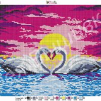 Фея Вышивки ВП-182 Лебеди, схема под бисер