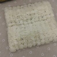 Букет роз из фома 2см 12шт молочный (milk white) №42