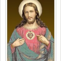 Золотая подкова ЗПО-023 Сердце Иисуса, схема под бисер