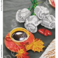 Фея Вышивки В-329 Кофе и розы, схема под бисер