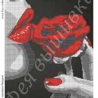 Фея Вышивки В-314 Девушка и роза, схема под бисер