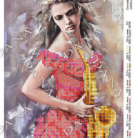 ДАНА-2282 Саксофонистка, схема под бисер