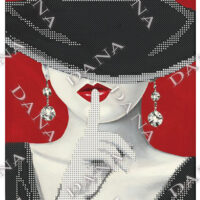 ДАНА-2306 Дама в шляпе, схема под бисер