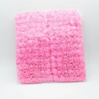 Букет роз из фома 2см с фатином 12шт светло-розовый (light pink)