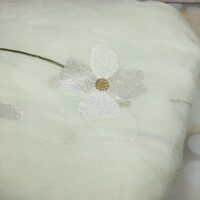 Ткань Тюль с вышитым цветочком 1,52м