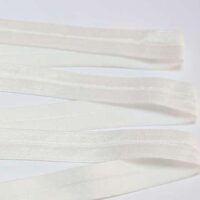 Коса бейка пополамка 14мм №1025ТР молочна