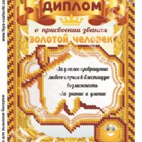 Фея Вышивки КР-505 Золотой человек, схема под бисер