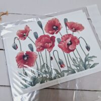 Принт для вишивки "Маки" P-Ris-4 А5 20,5*14,5см