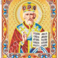 Фея Вышивки ВК-3 Св. Николай Чудотворец, схема под бисер со стразами