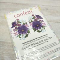 Флізелін водорозчинний К358 Букет польових квітів 2ф. 20*30см