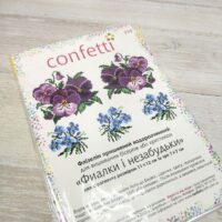 Флізелін водорозчинний К359 Фіалки та незабудки 6ф. 20*30см