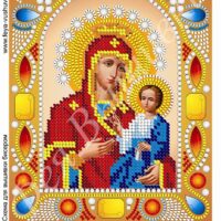 Фея Вышивки НК-13 Б.М. Иверская, схема под бисер со стразами