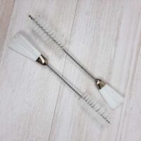 Щітка (пензлик) для чищення швейної машинки, оверлока, двохстороння, 147мм 55188