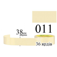 Стрічка атласна 38мм 33м 011 Старого золота дуже світлий 29968