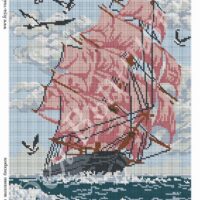 Фея Вышивки ВП-59 Корабль, схема под бисер