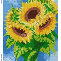 Фея Вышивки ВП-67 Цветущие подсолнухи, схема под бисер