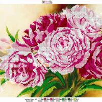 Фея Вышивки В-21 Пионы, схема под бисер