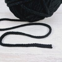 Шнур х/б 5мм без наполнителя чорный