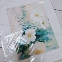 Принт для вишивки "Квіти білі" WH-233 А5 13*19см