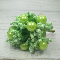 Жемчужинка с тычинками на проволке 2016-1-10-1 зеленая