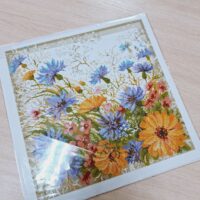 БлагоДар 14-909 Куст цветов, схема под нитки 33*33см