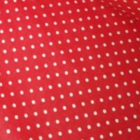Хлопковая ткань (бязь) 160см "Белый горох на красном 4мм"