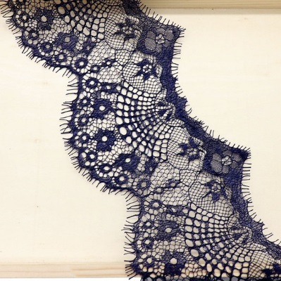 Французкое кружево (шантильи) 9,5см 4 темно-синее