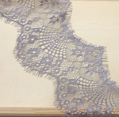 Французкое кружево (шантильи) 9,5см 8 серое