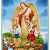 ЮМА 4129 Ангел Хранитель, схема под бисер