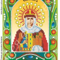 Фея Вышивки ИК-98 Св. Ольга, схема под бисер с камнями