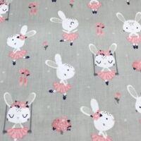 Хлопковая ткань (бязь) 160см "Зайчики на качелях"
