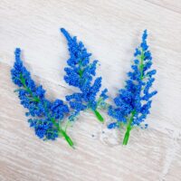 Добавка пластик салатовая с напылением, синий 110 мм 5шт