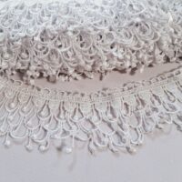 Мереживо макраме 5,5см "Тичинки" біле ТМ-6