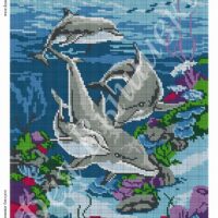 Фея Вышивки ВП-79 Дельфины, схема под бисер