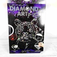 DIAMOND ART Набір для творчості Діамантовий блиск Тигр з трояндою DT